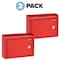Adiroffice Wall Mountable Medium Size Steel Multi-Purpose Suggestion Drop Box, PK2 ADI631-02-RED-2pk - alternate 1